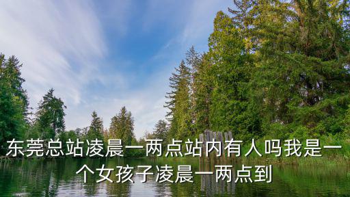 東莞總站凌晨一兩點(diǎn)站內(nèi)有人嗎我是一個(gè)女孩子凌晨一兩點(diǎn)到