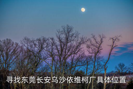 尋找東莞長(zhǎng)安烏沙依維柯廠具體位置