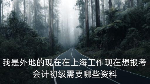 我是外地的現在在上海工作現在想報考會計初級需要哪些資料