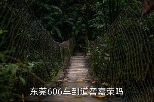 東莞606車到道窖嘉榮嗎