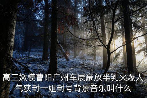 高三嫩模曹陽廣州車展豪放半乳火爆人氣獲封一姐封號背景音樂叫什么