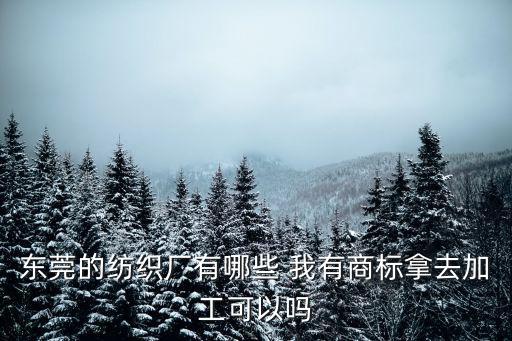 東莞的紡織廠有哪些 我有商標拿去加工可以嗎