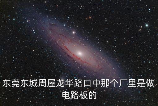 東莞東城周屋龍華路口中那個廠里是做電路板的