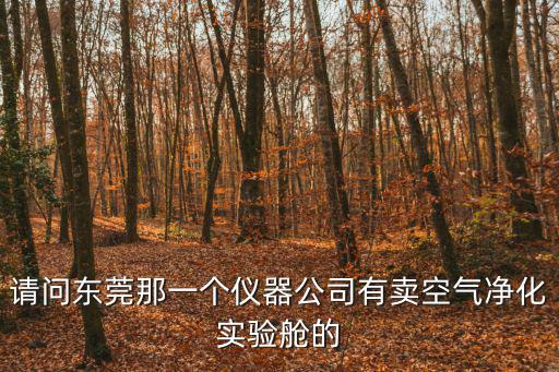 請問東莞那一個儀器公司有賣空氣凈化實驗艙的