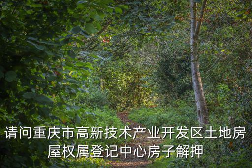 重慶市地理信息中心李 靜，請問重慶市高新技術產業開發區土地房屋權屬登記中心房子解押