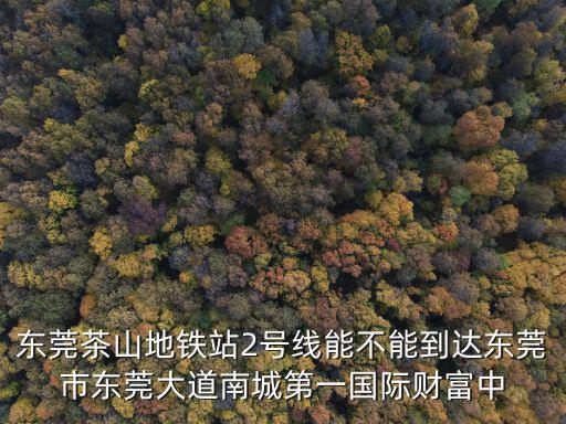 東莞茶山地鐵站2號線能不能到達(dá)東莞市東莞大道南城第一國際財(cái)富中