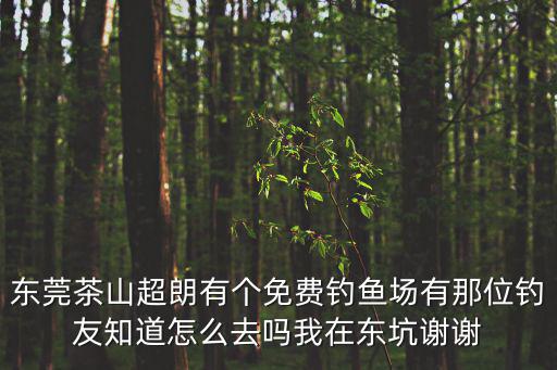 東莞茶山超朗有個免費釣魚場有那位釣友知道怎么去嗎我在東坑謝謝