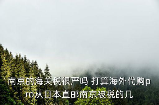 南京的海關(guān)稅很嚴(yán)嗎 打算海外代購pro從日本直郵南京被稅的幾