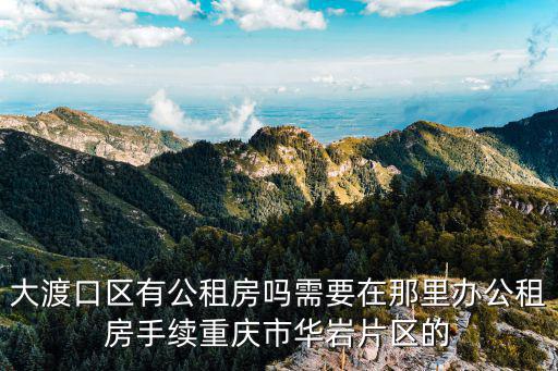 大渡口區(qū)有公租房嗎需要在那里辦公租房手續(xù)重慶市華巖片區(qū)的