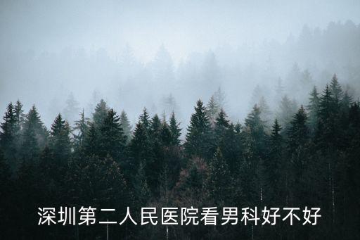 深圳第二人民醫(yī)院看男科好不好