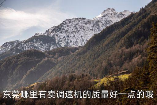 東莞哪里有賣調(diào)速機(jī)的質(zhì)量好一點(diǎn)的哦