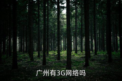廣州有3G網絡嗎