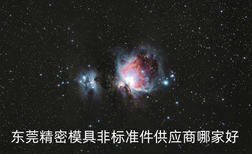 東莞精密模具非標準件供應商哪家好