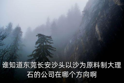 誰知道東莞長安沙頭以沙為原料制大理石的公司在哪個方向啊