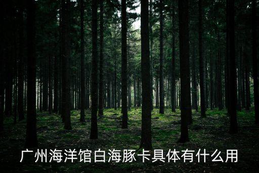 廣州海洋館白海豚卡具體有什么用