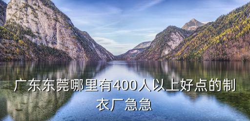 廣東東莞哪里有400人以上好點的制衣廠急急