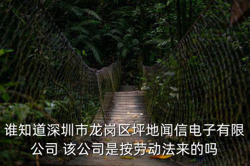 誰(shuí)知道深圳市龍崗區(qū)坪地聞信電子有限公司 該公司是按勞動(dòng)法來的嗎