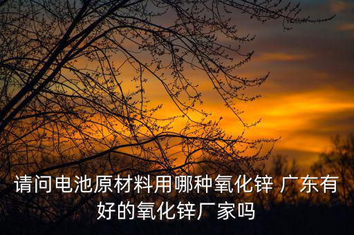 請(qǐng)問電池原材料用哪種氧化鋅 廣東有好的氧化鋅廠家嗎