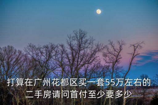 打算在廣州花都區買一套55萬左右的二手房請問首付至少要多少