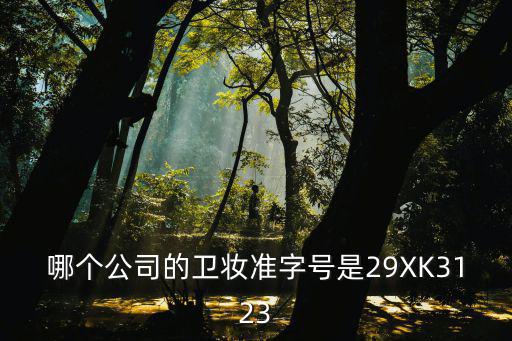 廣州市漢邦化妝品有限公司，哪個公司的衛妝準字號是29XK3123