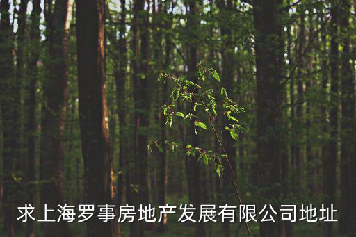 求上海羅事房地產(chǎn)發(fā)展有限公司地址