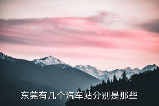 東莞有幾個(gè)汽車站分別是那些