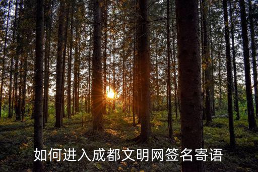 如何進(jìn)入成都文明網(wǎng)簽名寄語(yǔ)