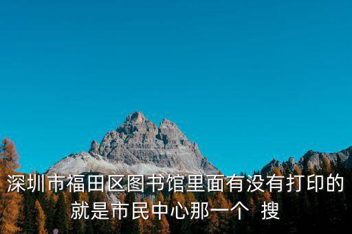 深圳市福田區圖書館里面有沒有打印的就是市民中心那一個  搜