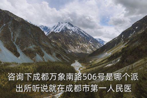咨詢下成都萬象南路506號是哪個派出所聽說就在成都市第一人民醫