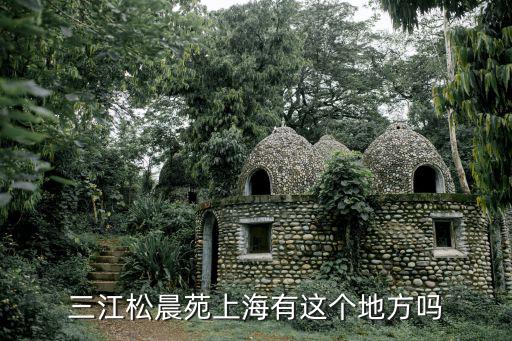 三江松晨苑上海有這個(gè)地方嗎