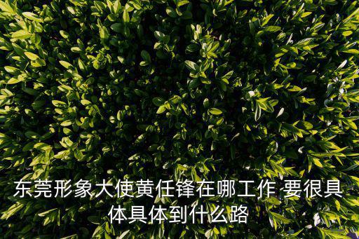 東莞市玖熙實(shí)業(yè)有限公司，東莞形象大使黃任鋒在哪工作 要很具體具體到什么路