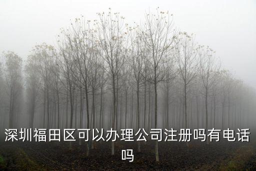 深圳福田工商注冊服務流程，深圳福田區可以辦理公司注冊嗎有電話嗎