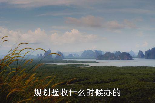 規劃驗收什么時候辦的