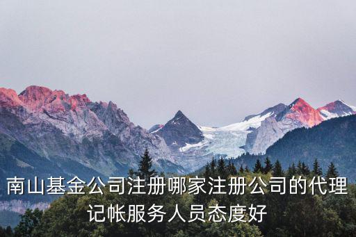 南山基金公司注冊哪家注冊公司的代理記帳服務人員態度好