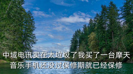 中域電訊實在太垃圾了我買了一臺摩天音樂手機還沒過保修期就已經保修