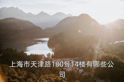 上海市滬松公路2511弄6201室，上海市天津路180號14樓有哪些公司