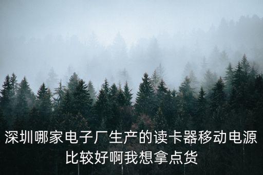 深圳哪家電子廠生產(chǎn)的讀卡器移動(dòng)電源比較好啊我想拿點(diǎn)貨