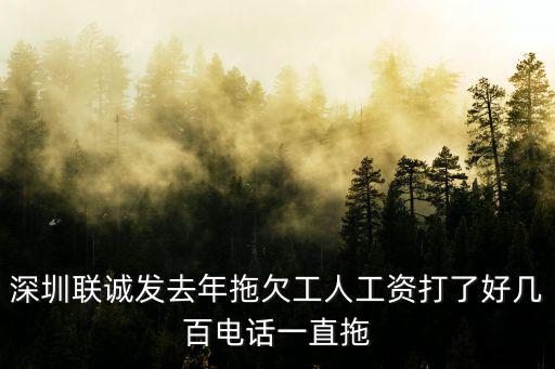 深圳聯誠發去年拖欠工人工資打了好幾百電話一直拖