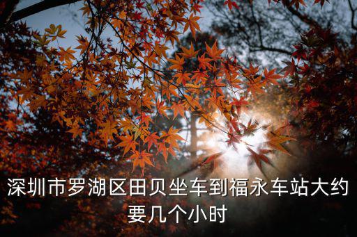 深圳市羅湖區(qū)田貝坐車到福永車站大約要幾個(gè)小時(shí)