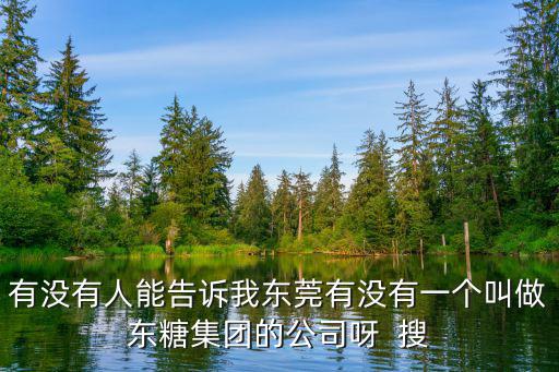 有沒有人能告訴我東莞有沒有一個(gè)叫做東糖集團(tuán)的公司呀  搜