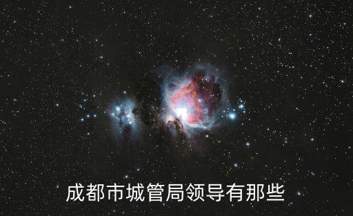 成都市城管局副局長，成都市城管局領導有那些