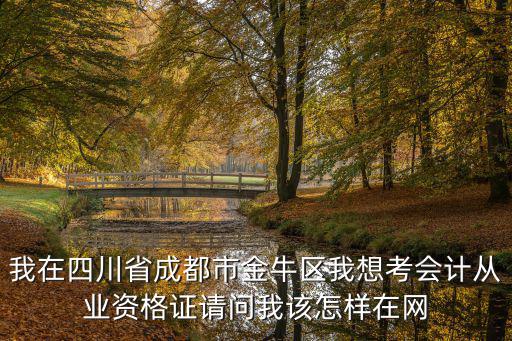 我在四川省成都市金牛區(qū)我想考會(huì)計(jì)從業(yè)資格證請(qǐng)問我該怎樣在網(wǎng)