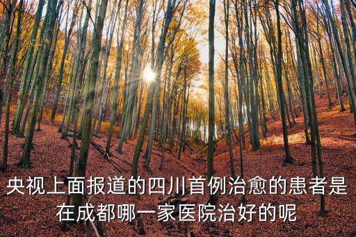 央視上面報道的四川首例治愈的患者是在成都哪一家醫院治好的呢