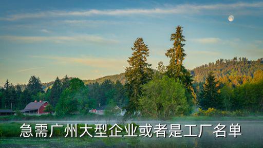 急需廣州大型企業(yè)或者是工廠名單