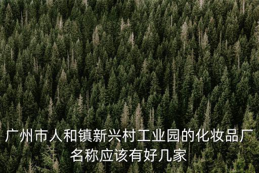 廣州市人和鎮(zhèn)新興村工業(yè)園的化妝品廠名稱應(yīng)該有好幾家