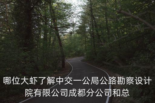 成都市公路勘察設(shè)計(jì)院，哪位大蝦了解中交一公局公路勘察設(shè)計(jì)院有限公司成都分公司和總