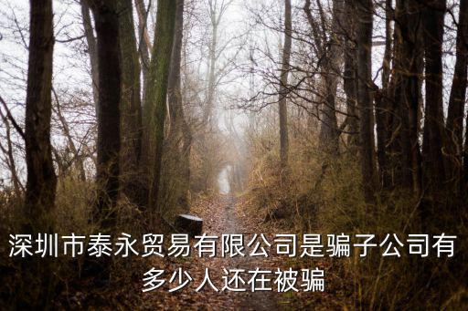 深圳市泰永貿易有限公司是騙子公司有多少人還在被騙