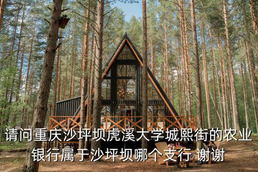 請問重慶沙坪壩虎溪大學(xué)城熙街的農(nóng)業(yè)銀行屬于沙坪壩哪個(gè)支行 謝謝