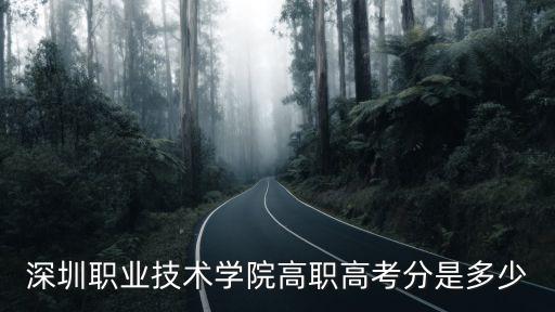 深圳職業技術學院高職高考分是多少