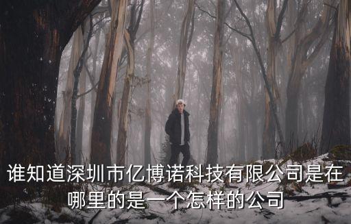 誰知道深圳市億博諾科技有限公司是在哪里的是一個怎樣的公司